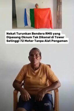 Calon Ibu Prajurit TNI Panjat Tower 72 Meter, Turunkan Bendera RMS