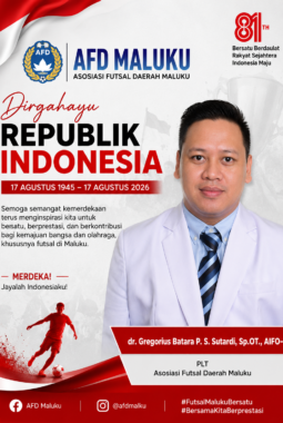 Di HUT ke-81 RI, Plt Ketua AFP Maluku Dorong Pemuda Maluku Berjaya Lewat Futsal